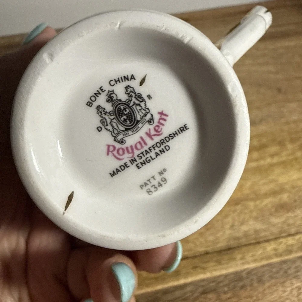 Vintage Royal Kent Tea Cup And Saucer
